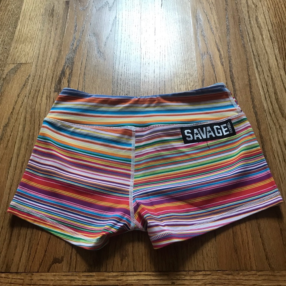 Savage Barbell Striped Shorts